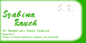 szabina rauch business card